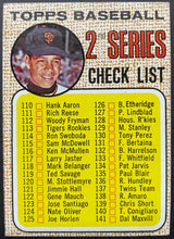 Load image into Gallery viewer, 1968 Topps 2nd Series Check List Baseball Trading Card Checklist Unmarked