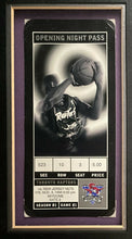Load image into Gallery viewer, 1995 Toronto Raptors Inaugural Season First NBA Game Ticket Framed + Lapel Pin