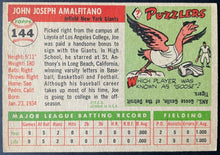 Load image into Gallery viewer, 1955 Topps Baseball #144 Joe Amalfitano New York Giants Vintage MLB Card