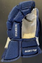 Load image into Gallery viewer, 2022 Steven Stamkos Playoff Game Worn Bauer Gloves Photo Matched Tampa Bay NHL