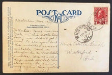 Load image into Gallery viewer, 1919 Brantford Ontario Canada Postcard Pennant Postmarked Waterford + Flesherton