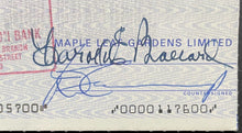 Load image into Gallery viewer, 1974 Maple Leaf Garden Harold Ballard Donald Crump Signed Autographed Cheque JSA