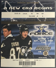 Load image into Gallery viewer, 2005 Sidney Crosby NHL Hockey 1st Home Game Debut Pittsburgh Ticket + 1st Goal