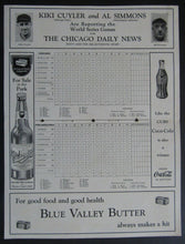 Load image into Gallery viewer, 1929 World Series Lineup Page From Wrigley Field Program Philadelphia vs Chicago