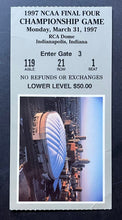 Load image into Gallery viewer, 1997 NCAA Final Four Semifinals + Championship Game Ticket Lot x2 Arizona Wins