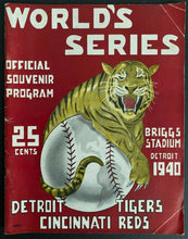 Load image into Gallery viewer, 1940 MLB Baseball World Series Program Detroit Tigers vs Cincinnati Reds Vintage