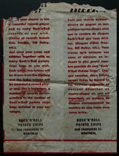 Load image into Gallery viewer, 1950s Rock 'N' Roll Potato Chips Bag Elvis Likeness Image Montreal Vintage