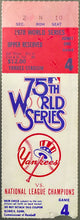 Load image into Gallery viewer, 1978 World Series Ticket Game 4 Yankee Stadium Yankees Dodgers iCert Authentic