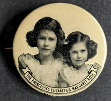 Load image into Gallery viewer, 1930s King George VI Queen Mother & Princesses Margaret + Elizabeth Royals Pins