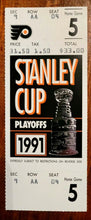 Load image into Gallery viewer, 1991 Stanley Cup Playoffs Ticket Home Game 5 NHL Hockey Philadelphia Flyers