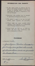 Load image into Gallery viewer, 1962 Tim Horton Signed x3 School Report Card Toronto Maple Leafs NHL LOA JSA HOF