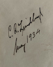 Load image into Gallery viewer, 1934 Charles A Lindbergh Signed Postal Cover Autographed Aviator History PSA DNA
