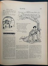 Load image into Gallery viewer, March 19th1896 Life Magazine Issue #690 New York Vintage Old Antique Historical