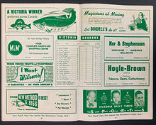 Load image into Gallery viewer, 1952 Victoria Memorial Arena Pacific Coast Hockey League Playoff Program Cougars