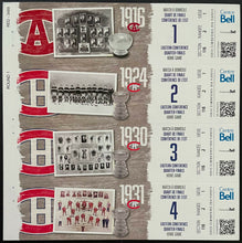 Load image into Gallery viewer, Vintage Montreal Canadiens NHL Hockey Phantom Stanley Cup Ticket Sheet