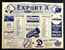 Load image into Gallery viewer, 1958 Maple Leaf Gardens NHL Hockey Program VTG Leafs vs Rangers Bert Olmstead