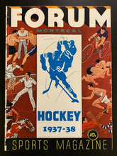 Load image into Gallery viewer, 1937 NHL Hockey Program Montreal Canadiens vs Detroit Red Wings Vintage Forum