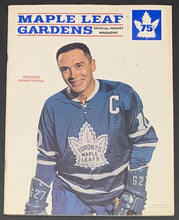 Load image into Gallery viewer, 1967 Maple Leaf Gardens Terry Sawchuk 99th Shutout Game Program Armstrong Howe