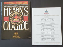 Load image into Gallery viewer, 1990 Rare WBO Super Middleweight Championship Boxing Program Hearns vs Olajide