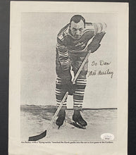 Load image into Gallery viewer, Autographed Ace Bailey B&W Photo Toronto Maple Leafs NHL Hockey Signed JSA LOA