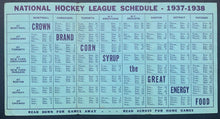 Load image into Gallery viewer, 1937-1938 Canada Starch Vintage National Hockey League Pocket Schedule NHL
