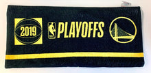 Load image into Gallery viewer, 2019 NBA Playoffs Golden State Warriors Game Used Bench Towel Basketball Finals