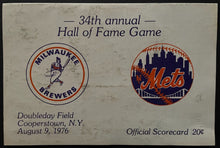 Load image into Gallery viewer, 1976 MLB Baseball Hall of Fame Induction Program + Game Ticket + Scorecard HOF