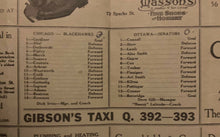Load image into Gallery viewer, 1930 Ottawa Auditorium NHL Hockey Scorecard Program Senators vs Blackhawks