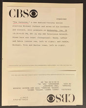 Load image into Gallery viewer, 1977 Janet & Michael Jackson CBS Press News Photo Poses With Jackson EIGHT