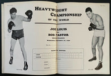 Load image into Gallery viewer, 1939 Championship Fight Boxing Program Joe Louis vs Bob Pastor Briggs Stadium