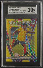 Load image into Gallery viewer, 2021-22 Panini Mosaic #10 Juan Cuadrado Gold Fluorescent Prizm 6/10 SGC GEM 10