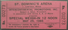 Load image into Gallery viewer, 1965 Muhammad Ali vs Sonny Liston 2nd Fight Weigh In Vintage Boxing Ticket