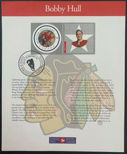 Load image into Gallery viewer, 2001 Canada Post NHL All Stars Lithograph & Stamp Set Signed Bobby Hull Auto