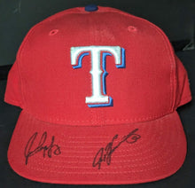 Load image into Gallery viewer, Ivan Rodriguez Juan Gonzalez Autographed Signed Texas Rangers Baseball Hat JSA