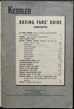 Load image into Gallery viewer, 1960 Smooth As Silk Kessler Boxing Fan's Guide Book Complete Kessler