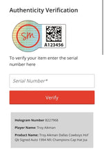 Load image into Gallery viewer, Troy Aikman Autographed Signed 1994 NFC Champions Snapback Hat NFL Football JSA