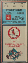 Load image into Gallery viewer, 1987 World Series Minnesota Twins St. Louis Cardinals Game 4 Ticket Stub MLB