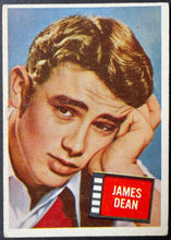 Load image into Gallery viewer, 1957 Topps Hit Stars Trading Card James Dean #63 Non Sports Vintage
