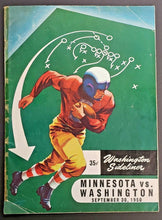 Load image into Gallery viewer, 1950 Football Program Minnesota Golden Gophers vs Washington Huskies NFL