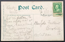 Load image into Gallery viewer, 1904 Postcard Hockey Teams Lined Up Blueline Pittsburgh Duquesine Garden Arena