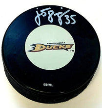 Load image into Gallery viewer, Jean-Sebastien Giguere Signed Anaheim Ducks Hockey Puck Autographed NHL COA