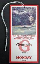Load image into Gallery viewer, 1999 PGA Championship 6 Unused Grounds Passes @ Medinah Country Club Tiger Woods