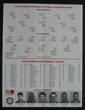 Load image into Gallery viewer, 1994 Official Calgary Stampeders Training Camp Guide CFL Football - Doug Flutie
