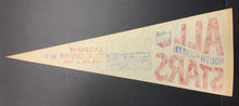 Load image into Gallery viewer, 1979 IHL All Stars Hockey North - South Full Size Pennant Saginaw Civic Center