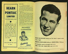 Load image into Gallery viewer, 1959 Maple Leaf Gardens NHL Hockey Program v Chicago Blackhawks George Armstrong