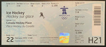 Load image into Gallery viewer, 2010 Vancouver Olympics Women's Ice Hockey Semi-Final Canada Finland Ticket