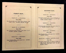 Load image into Gallery viewer, 1881 Guelph Ontario Horse Racing Program Canadian Rare Turf Club Hosted Queens