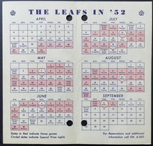 Load image into Gallery viewer, 1952 Toronto Maple Leafs Crown Life CKEY International League Baseball Schedule