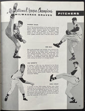 Load image into Gallery viewer, 1957 World Series MLB Baseball Program Milwaukee County Stadium Braves Yankees