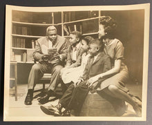 Load image into Gallery viewer, Feb 5 1960 Type 1 Photo Jackie Robinson With Wife & Kids Reading a Book Dodgers